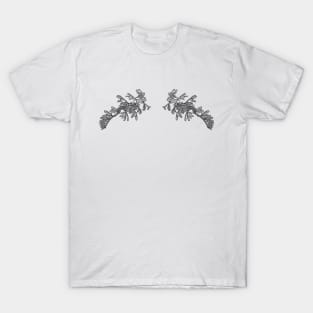 Leafy Seadragons in Love - animal design - on white T-Shirt